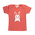 Hand Screen Printed Bunny Popping Out Kids 18-24 Months Organic T-Shirt