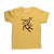 Hand Screen Printed Monkey Swinging Mustard Kids Organic T-Shirt