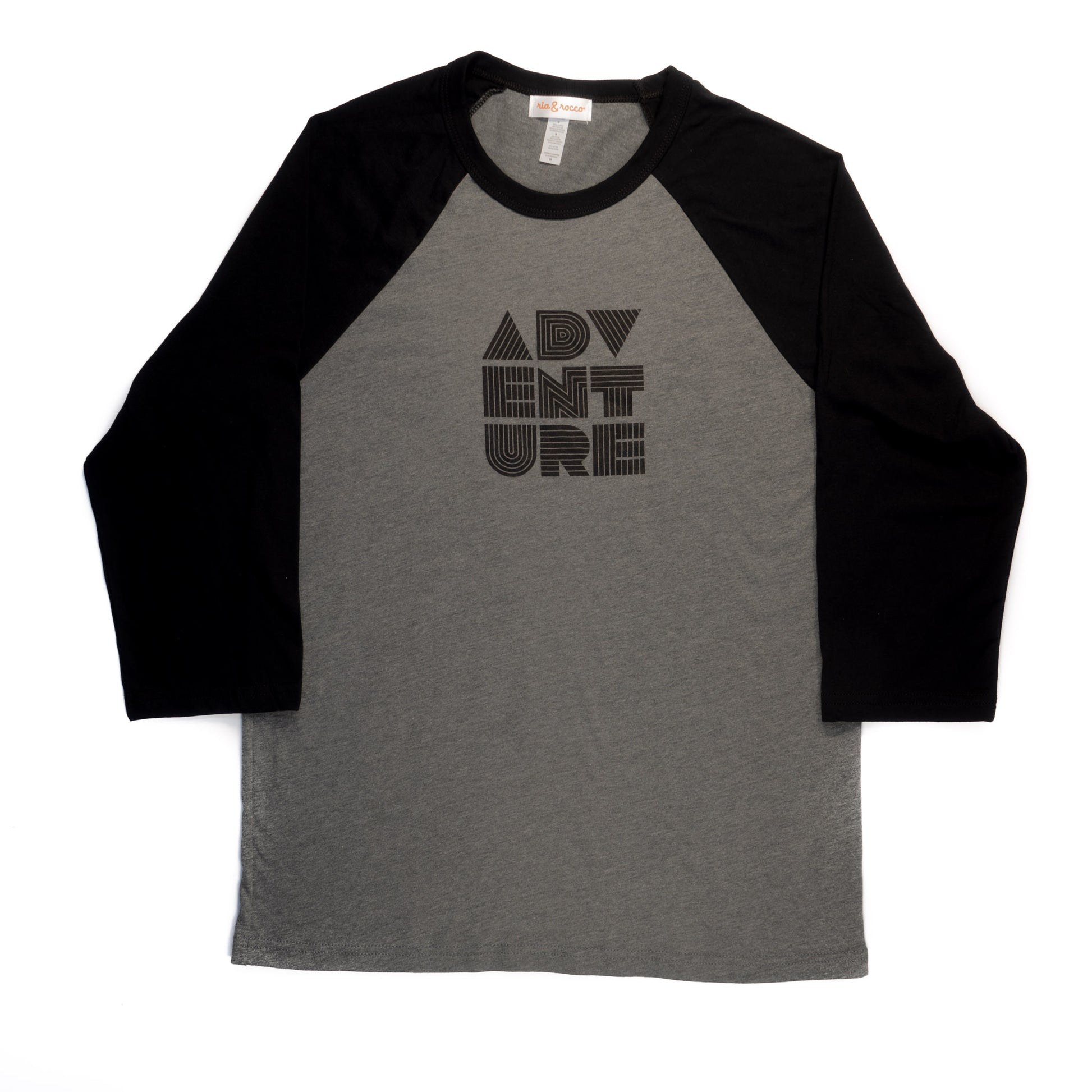 Hand Screen Printed Adventure Unisex/Mens 3/4 Long Sleeve Baseball T-Shirt