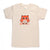 Hand Screen Printed Owl Sitting Cream Womens Organic T-Shirt
