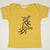 Hand Screen Printed Monkeys Double the Fun Mustard Kids 18-24 Months Organic T-Shirt