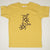 Hand Screen Printed Monkeys Double the Fun Mustard Kids Organic T-Shirt