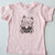 Hand Screen Printed Donut Kitty Light Pink T-Shirt