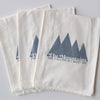 Hand Screen Printed Tea Towel: Mountains are Calling