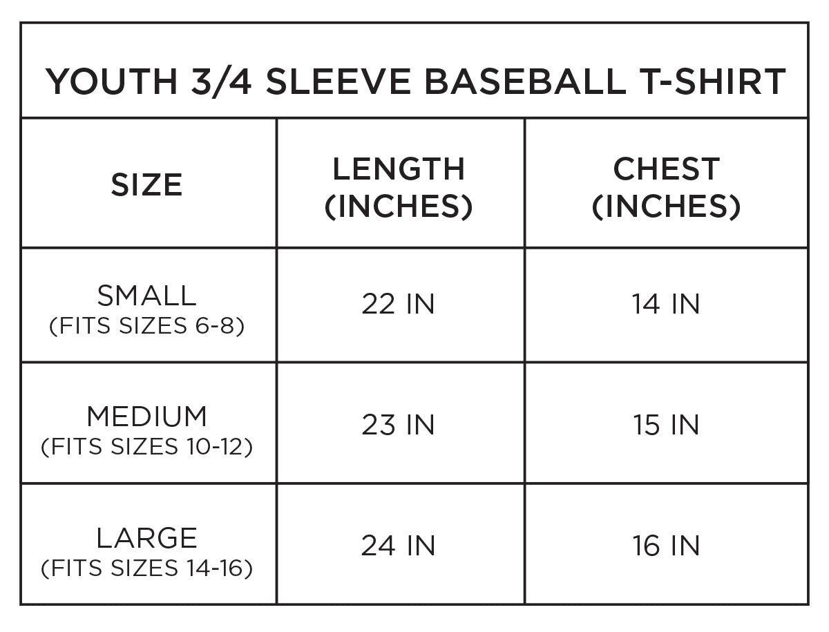 Hand Screen Printed Adventure Tweens Youth 3/4 Long Sleeve Baseball T-Shirt