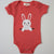 Hand Screen Printed Bunny Popping Out Baby Organic Onesie