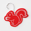 Ornament - Hand Screen Printed Wool Felt Squirrel Red