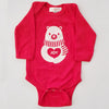 Hand Screen Printed Polar Bear JOY Baby LONG SLEEVE Onesie