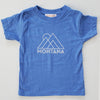 Hand Screen Printed Montana graphic Heather Blue Kids T-Shirt
