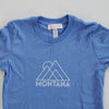 Hand Screen Printed Montana Graphic Heather Blue Youth T-Shirt