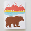 Greeting Card - Grizzly with Mountains
