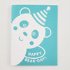 Greeting Card Hand Screen Printed Panda Happy Birthday