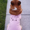 For Dogs - Hand Screen Printed Pink T-Shirt with Squirrel Artwork