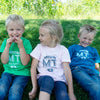 Hand Screen Printed Love Montana Deep Blue Organic Kids T-Shirt