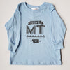Hand Screen Printed Love Montana Long Sleeve Blue Kids T-Shirts