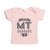 Hand Screen Printed Love Montana Light Pink Baby T-Shirt