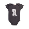 Hand Screen Printed Dog Wuf You Baby Onesie