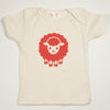 Hand Screen Printed Sheep Cream Kids 18-24 Months Organic T-Shirt