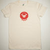 Hand Screen Printed Sheep Cream Unisex/Mens Organic T-Shirt