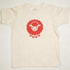 Hand Screen Printed Sheep Cream Kids Organic T-Shirt